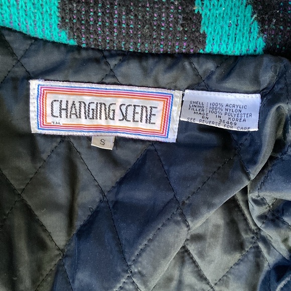 Changing Scene ~ 80s Vintage Knitted Heavy Sweater Coat ~ Size Small - Picture 14 of 14